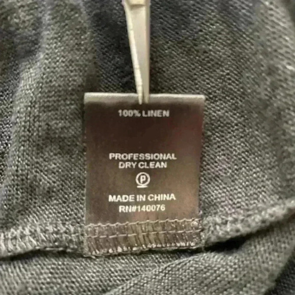 Generation Love 100% Linen Cap Sleeve Black Lace Blouse Size S - Picture 8 of 9